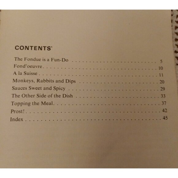 It's Fun To Fondue M.N. Thaler 1971 Vtg Cookbook Party Recipes Comb Bound - Picture 5 of 6